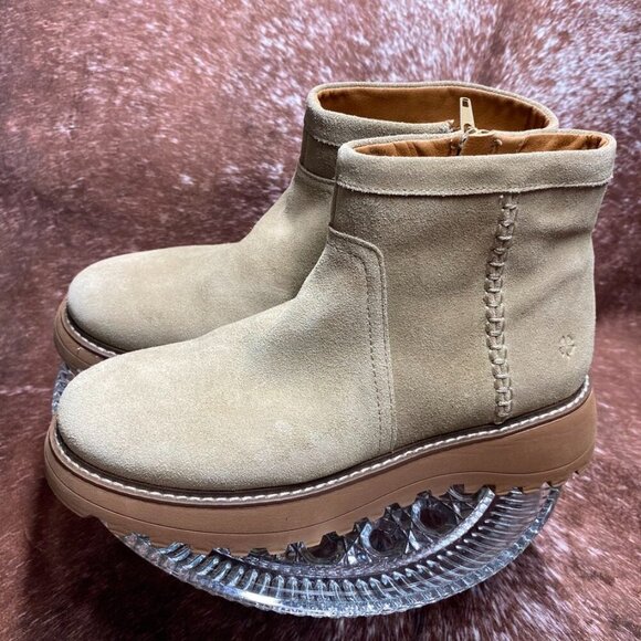 Lucky Brand Suede Ankle Boots | Tan Chunky Sole | Size 6.5 | MSRP $139 - Picture 3 of 10